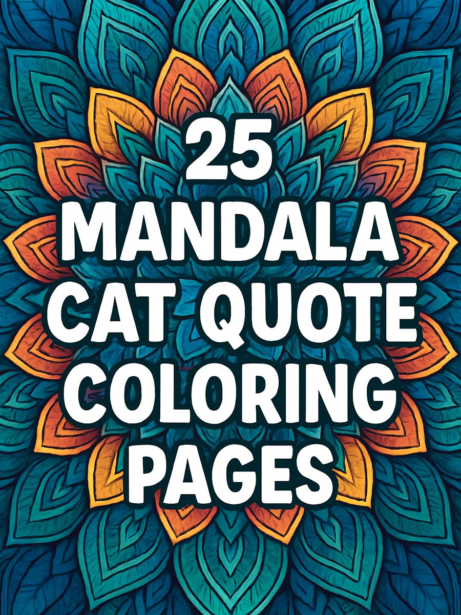 Catitude & Calm – 25 Mandala Cat Quote Pages