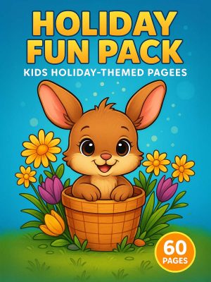 Holiday Fun Pack – 60 Kids Holiday-Themed Coloring Pages
