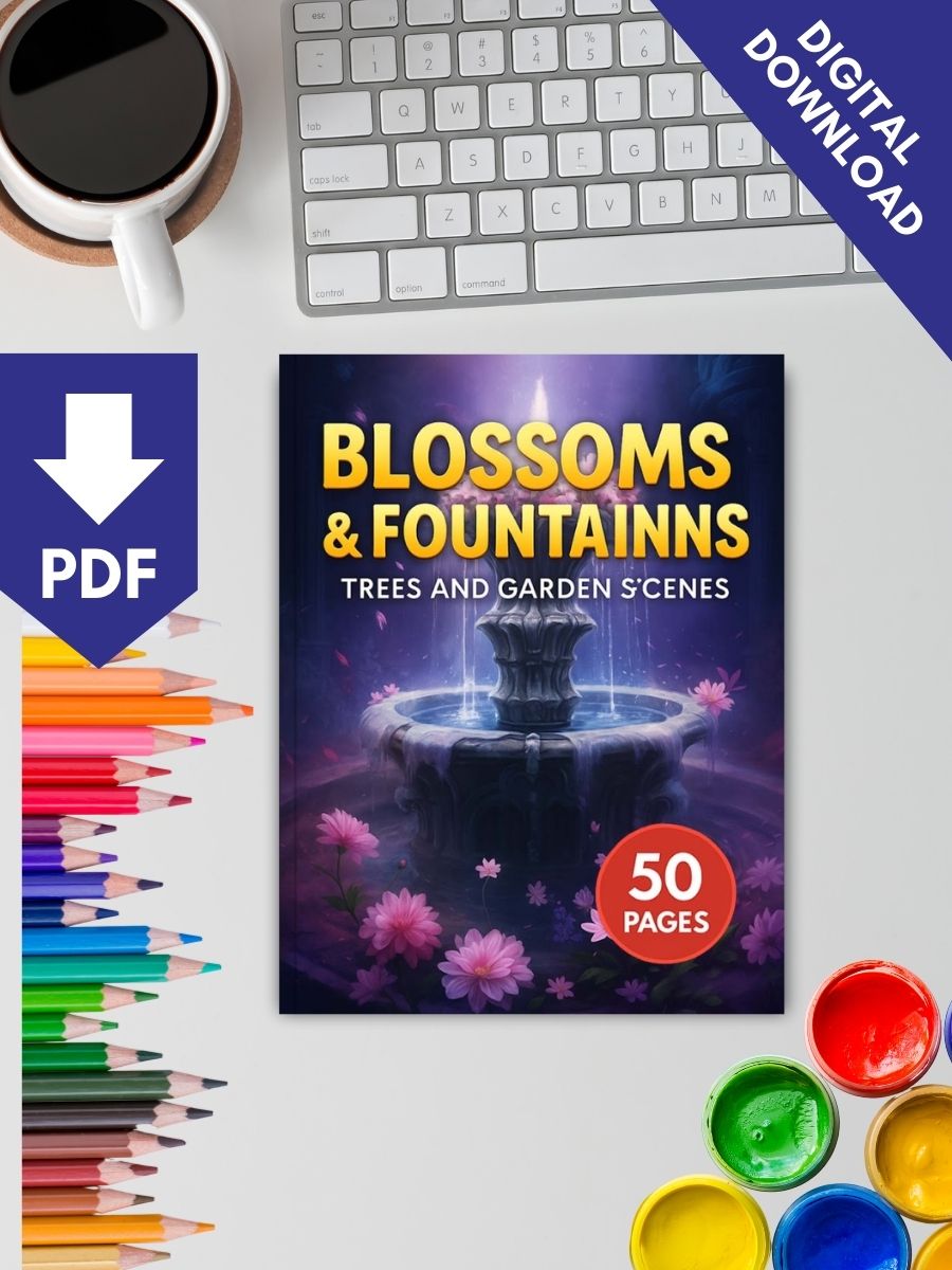 Blossoms & Fountains – 50 Trees and Garden Scenes - Image 3