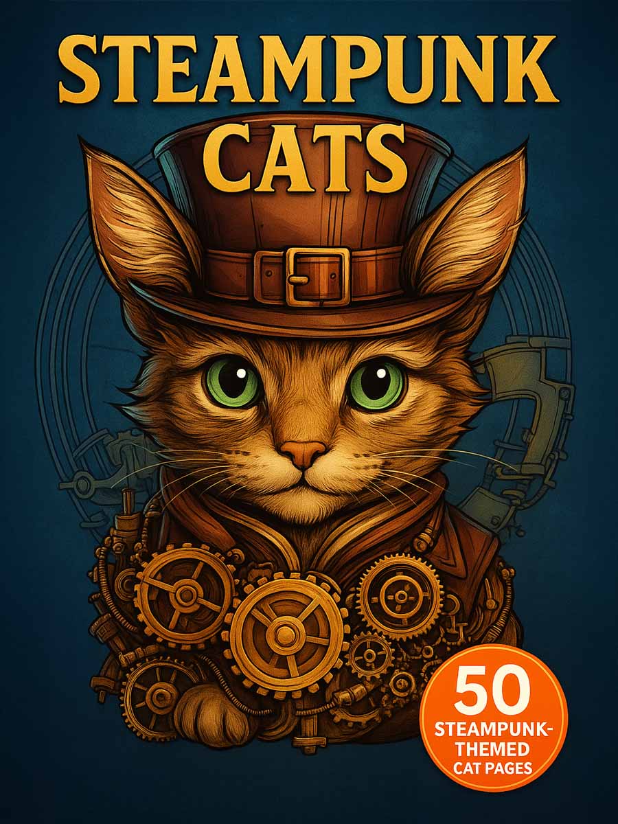 Steampunk Cats – 50 Steampunk-Themed Cat Pages