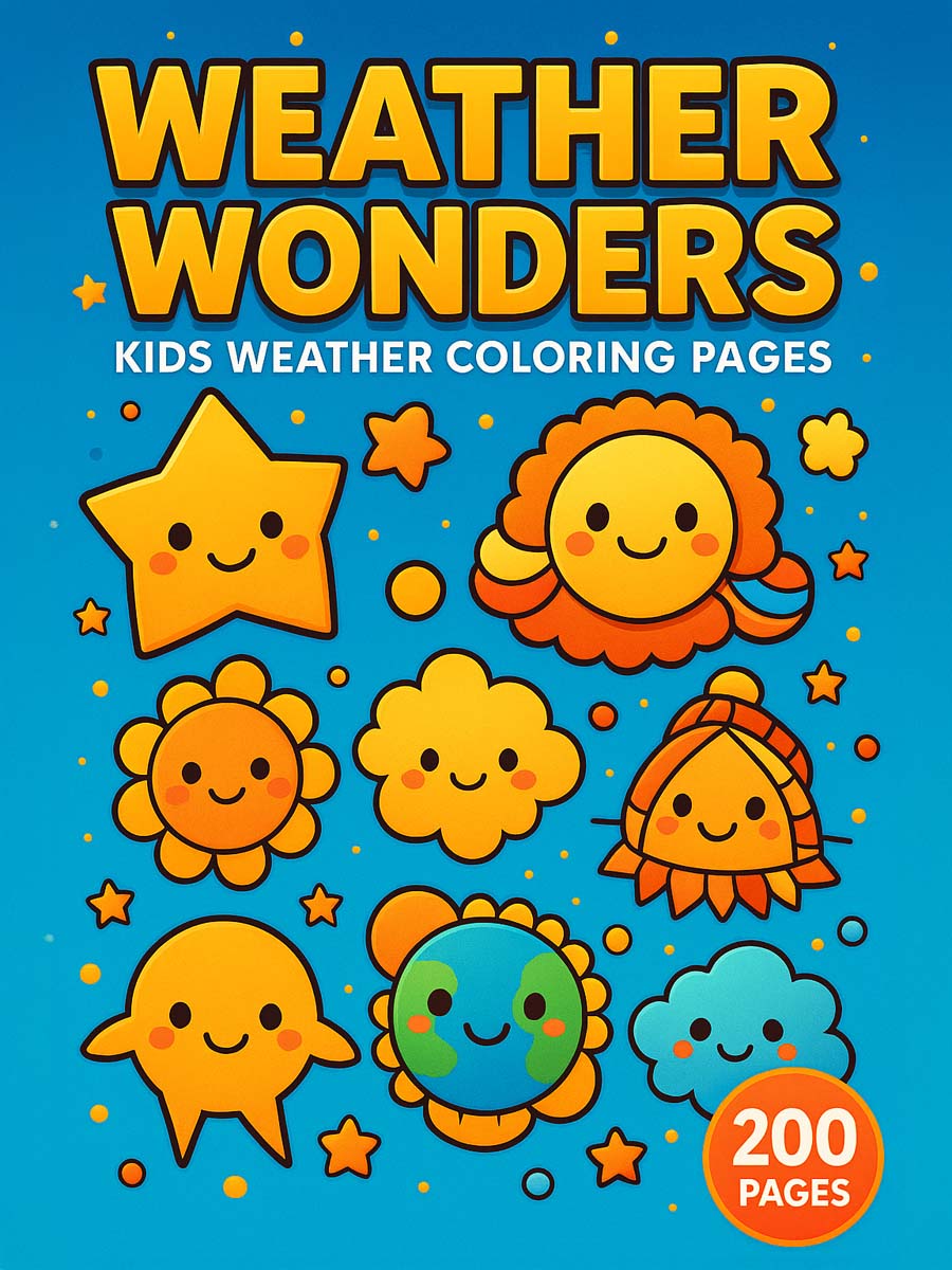 Weather Wonders – 200 Weather & Season-Themed Coloring Pages