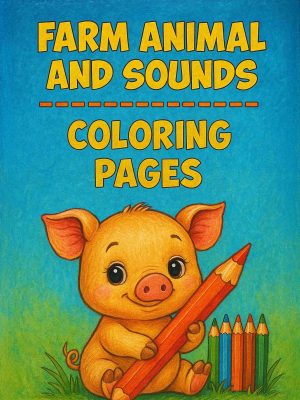 Farm Animal and Sounds Coloring Pages