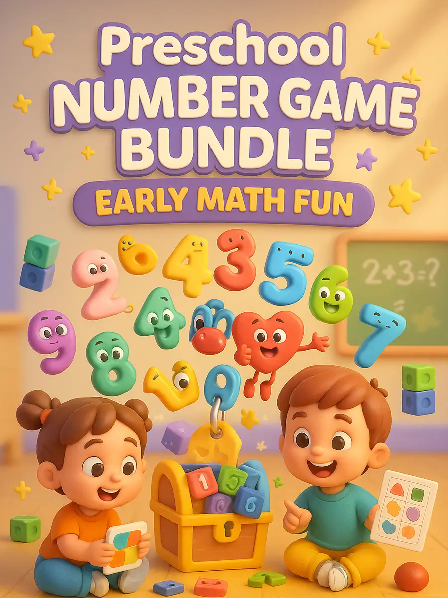 Preschool Number Game Bundle – 1170 Pages of Early Math Fun