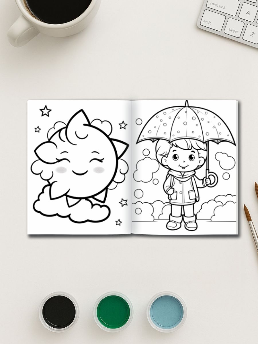 Weather Wonders – 200 Weather & Season-Themed Coloring Pages - Image 2