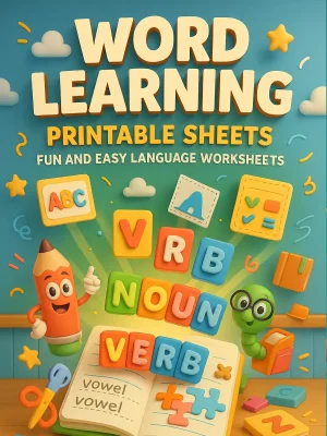 Word Learning Printable Sheets – 59 Fun and Easy Language Worksheets